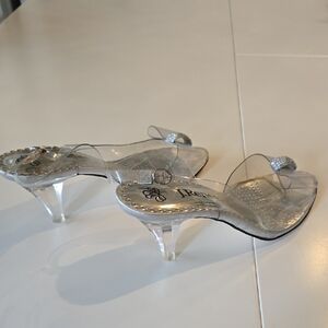 J.Renee Clear and Silver Heels